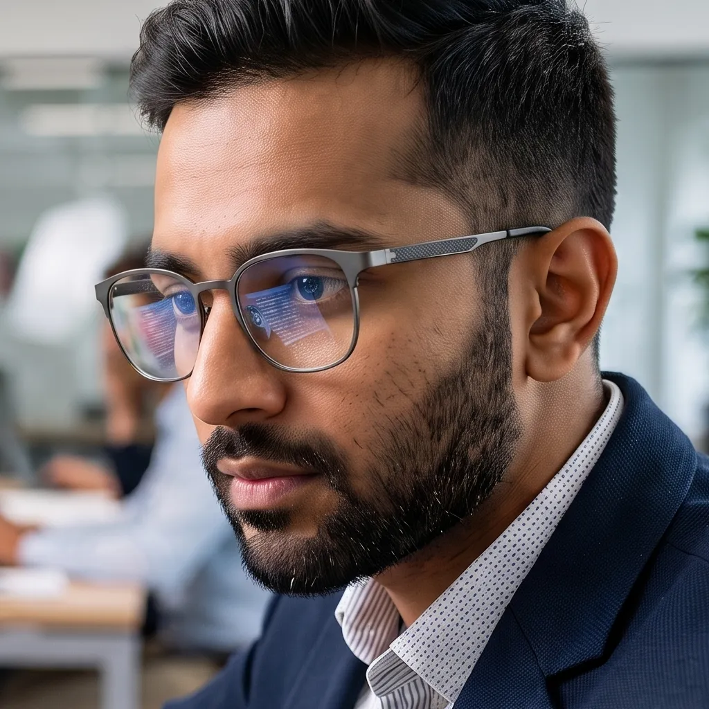 Eyeglass focused